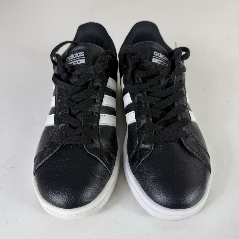 Adidas Cloudfoam Advantage Black/White Low Top Lace-Up Sneakers Size 6.5 - Picture 3 of 7